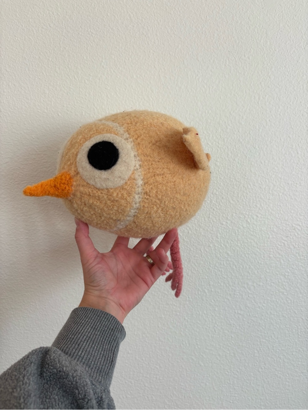 snooter doots handmade felted wool bird